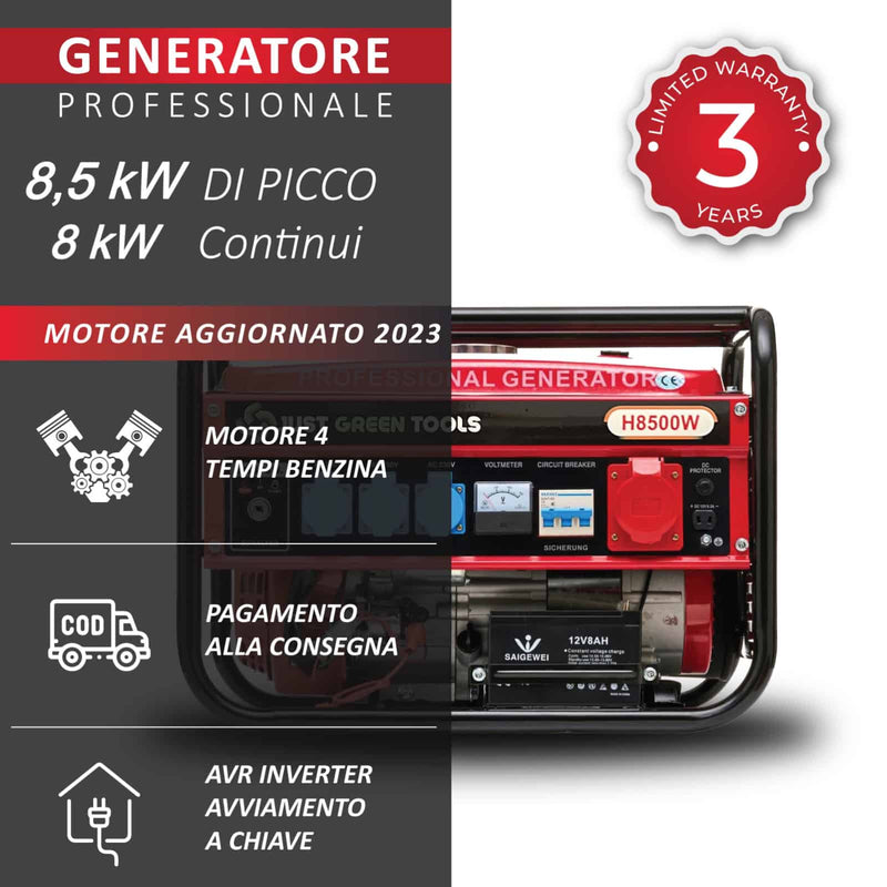 GENERATORE DI CORRENTE Benzina 4 Tempi Gruppo Elettrogeno Silenzioso GENERATORE DI CORRENTE Benzina 4 Tempi Gruppo Elettrogeno Silenzioso