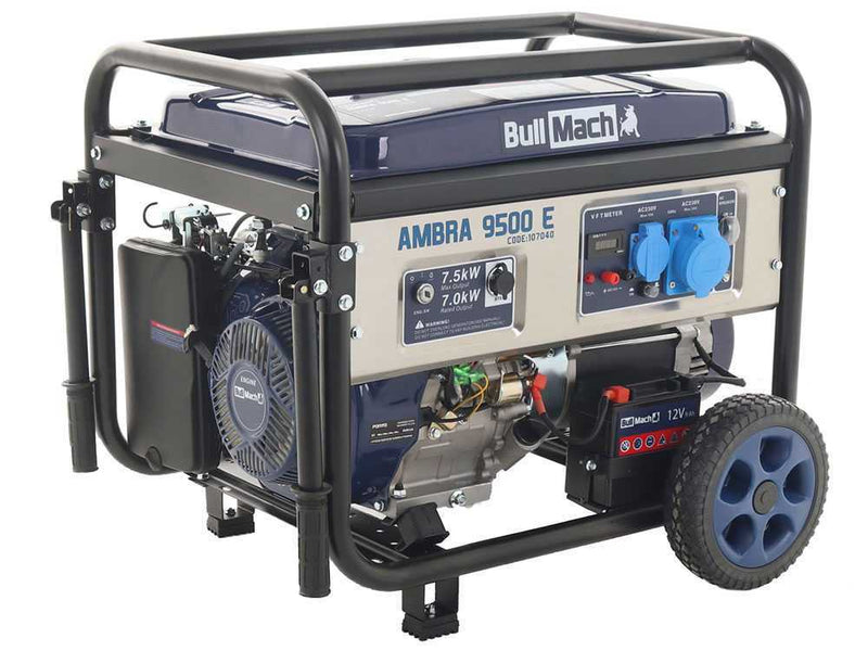 BullMach AMBRA 9500E - Generatore di Corrente Diesel 7.5 kW Carrellato